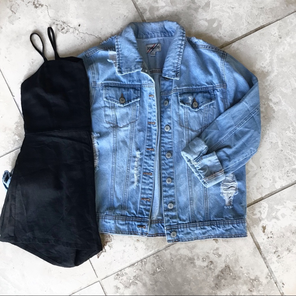 Forever 21 Distressed Denim Jacket